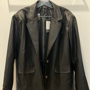 Leather blazer